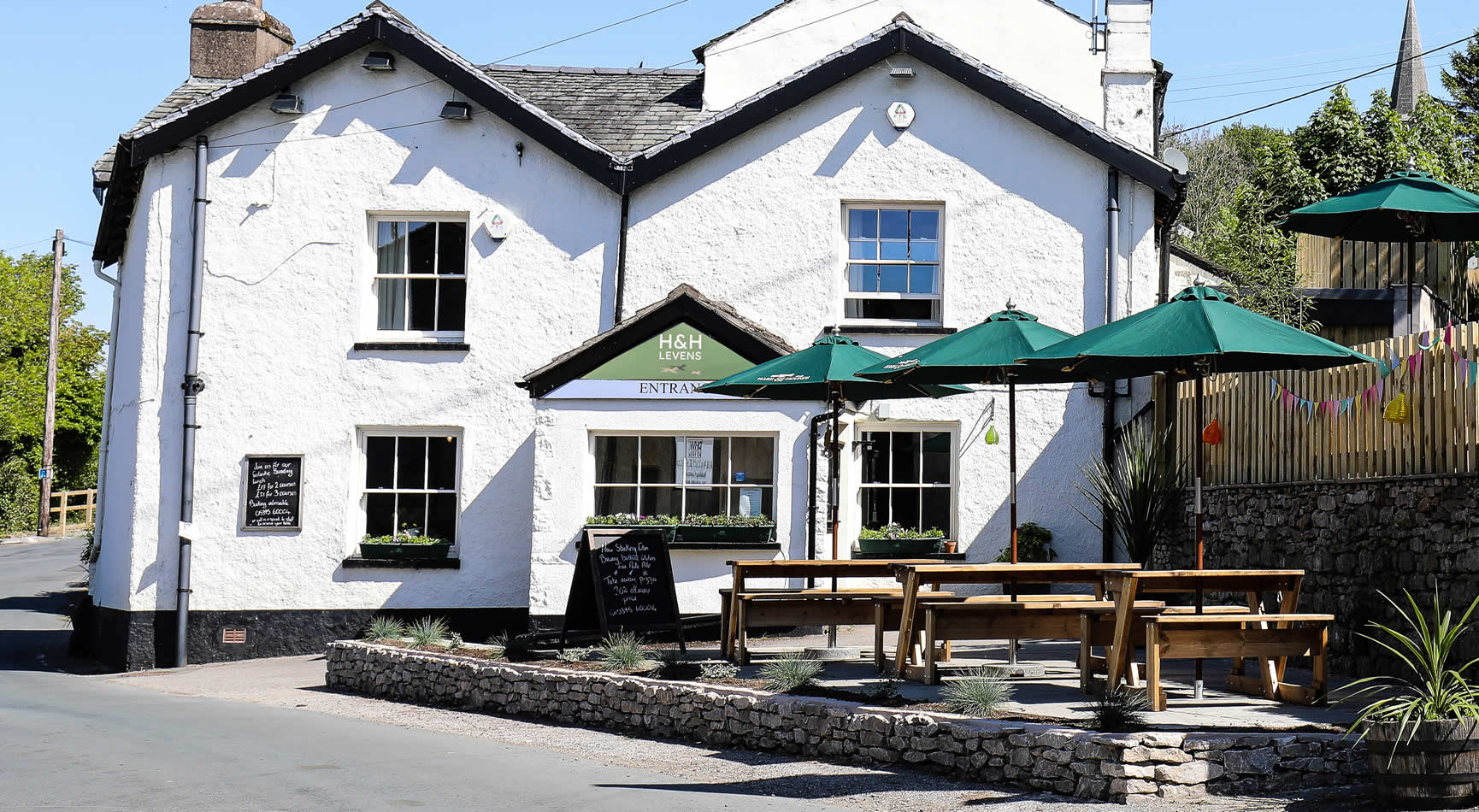 Beer Garden at Hare & Hounds in Levens